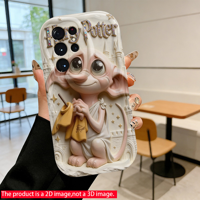 Ovitek za telefon: 2D ploščat WB ovitek za telefon, Dobby 2D vzorec, primeren za for Samsung Galaxy A57 A37 A07 A17 A56 A36 A26 A16 A06 A55 A35