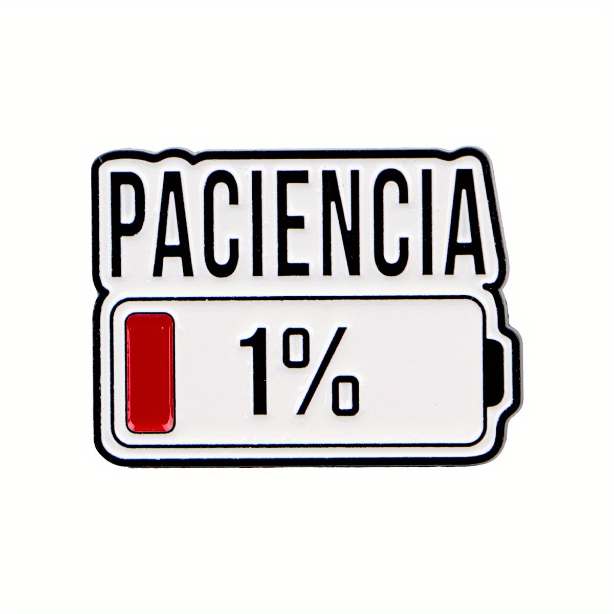 TEMU 1pc Of Humorous Battery-themed Enamel Pins For Men And Women, Perfect For Backpacks, Bags, Brooches, Badges, Fashionable Lapel Jewelry, And