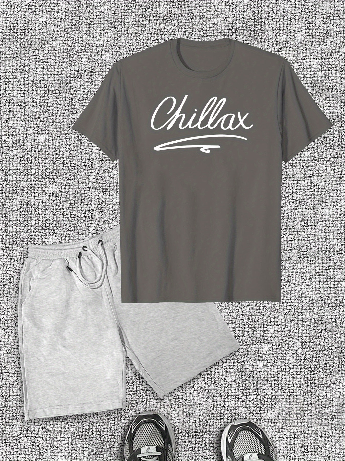 Men'S Chillax Graphic Short-Sleeve T-Shirt And Shorts Casual Set