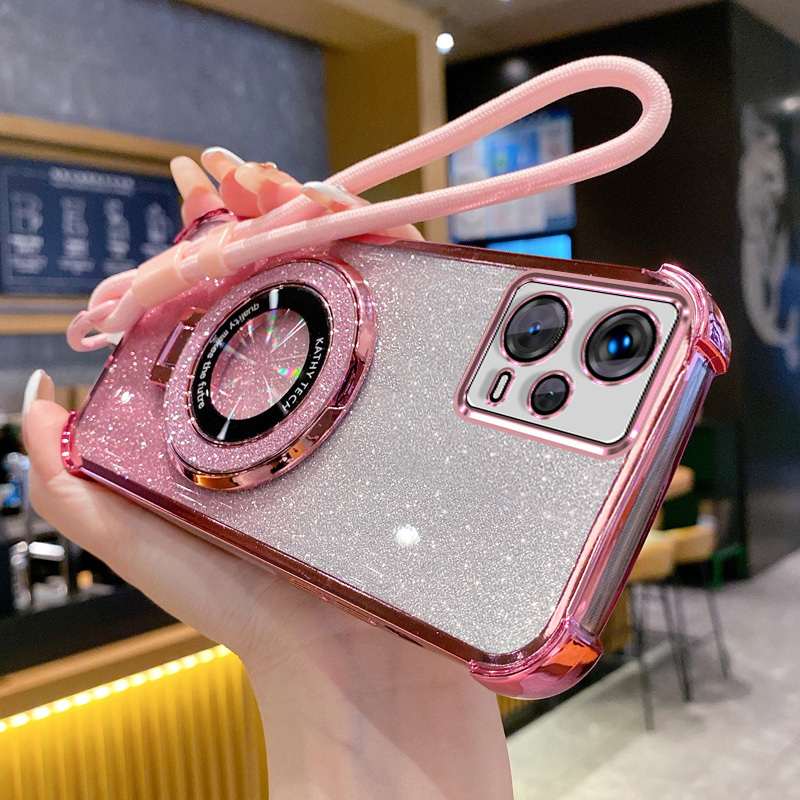TEMU para Teléfono - Una Nueva de Teléfono Elegante para Pro 5G, con un Soporte Lujoso, Esquinas Reforzadas para Mayor Protección y una Correa