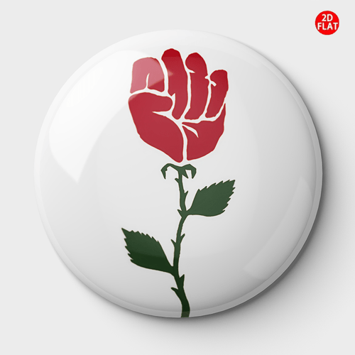2d plat, 2d plat klassieke en stijlvolle rozenbroche/ /badge, bij jeans, kleding, rugzakken en hoeden, een geschikt verzamelaccessoire, een ideaal cadeau voor festivals, evenementen en feesten, 2d plat