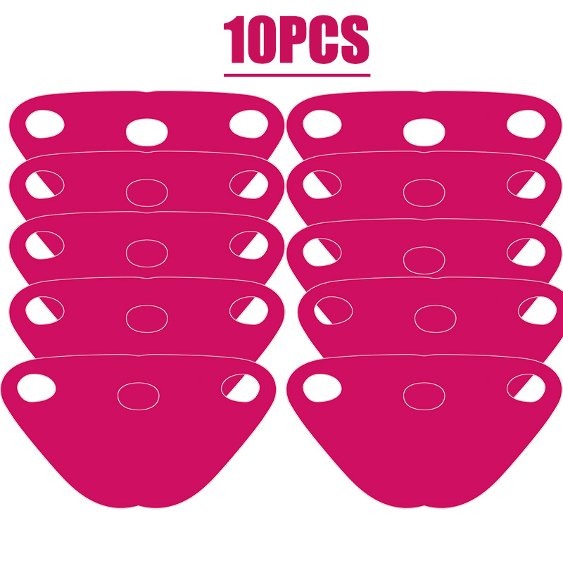 TEMU Lot de 10 masques liftants pour , peut le , beige , soin du visage et du cou, masque de V avec sangle - et bande de lifting cervical,