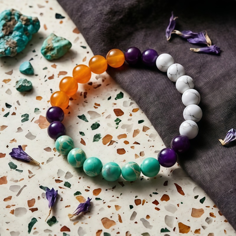 Vintage Workwear Style Natural Turquoise Bracelet, Unisex