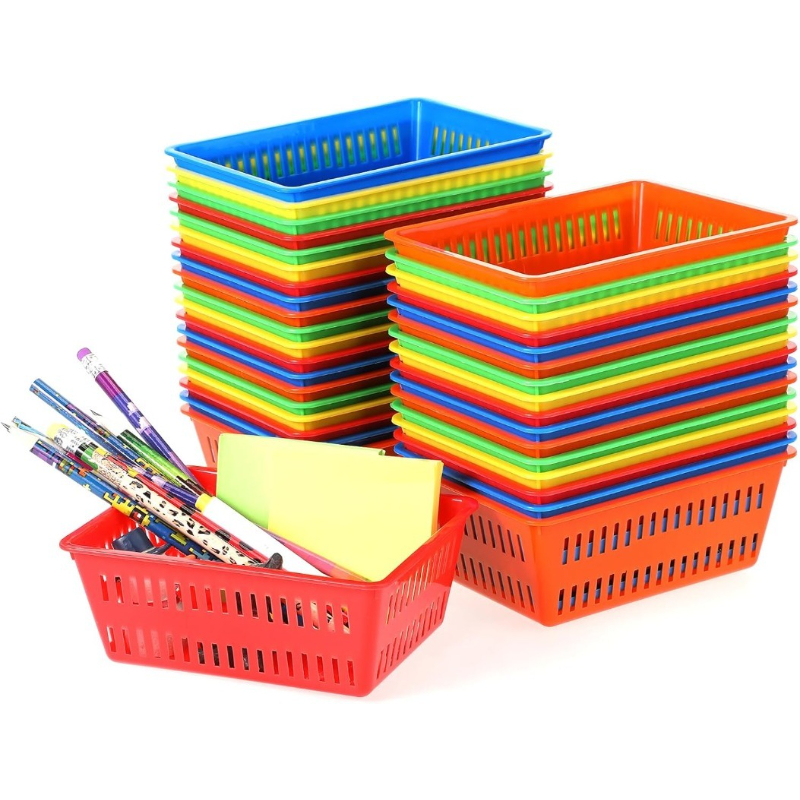 48pcs Plastic Storage Baskets for Organizing Supplies