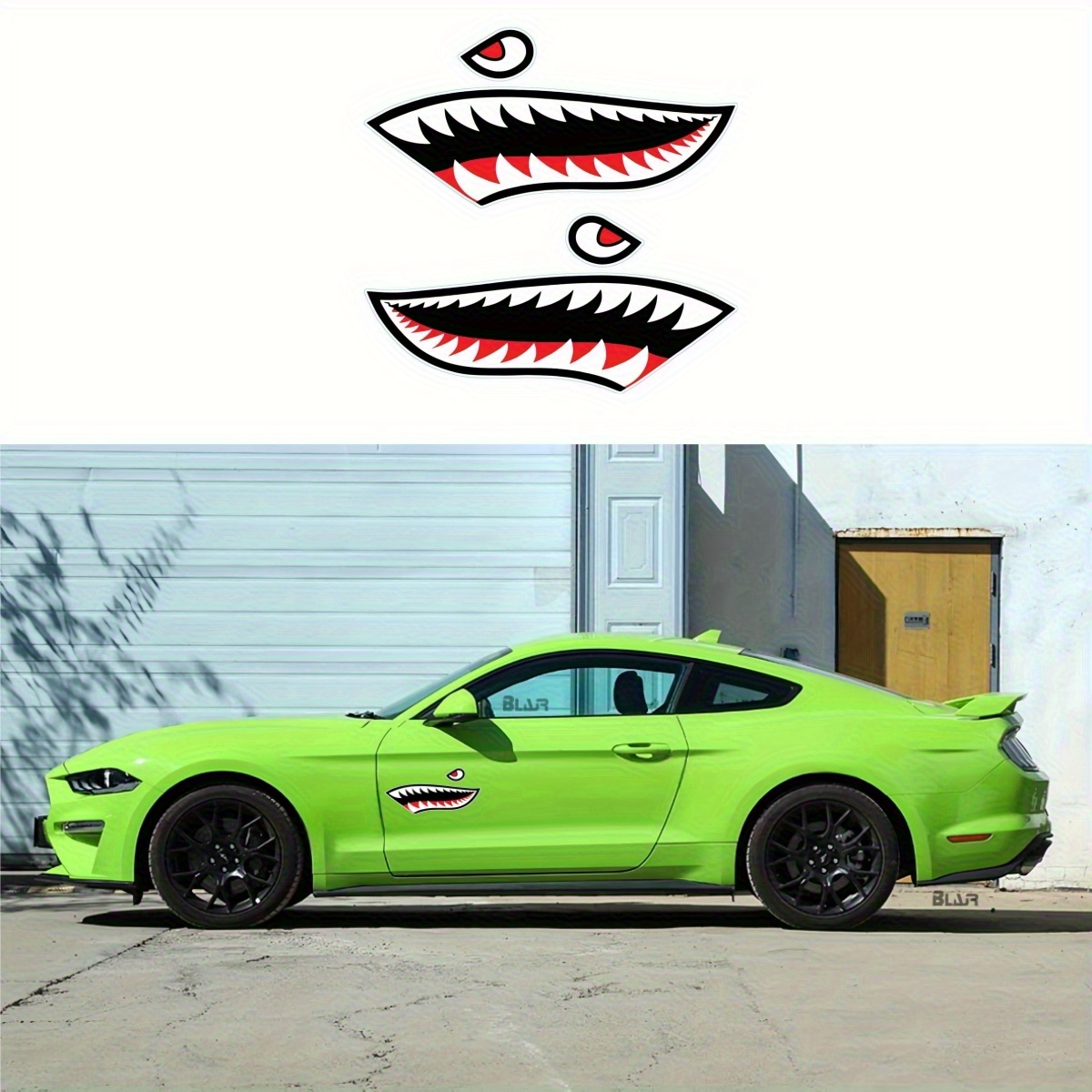 2 stuks haaienmond vinyl stickers waterdichte diy leuke - Temu Netherlands, image size:1200x1200