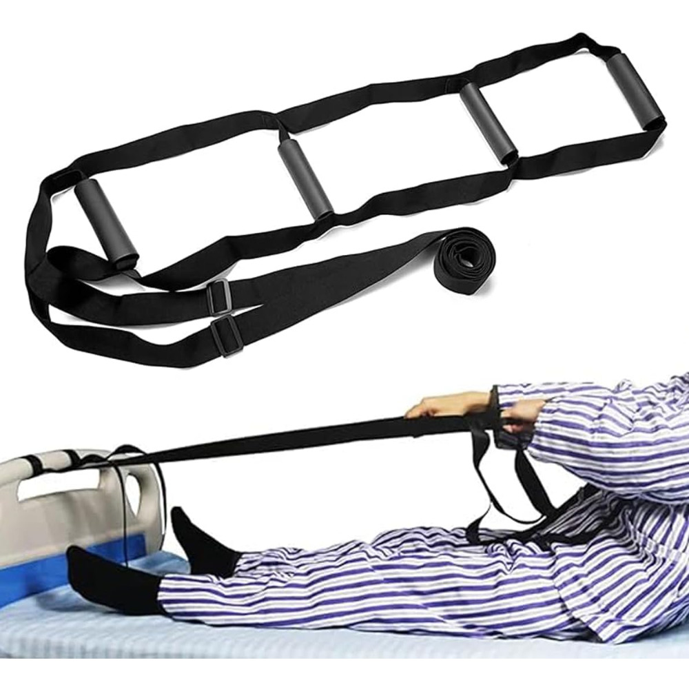 Bed Ladder Lifting Aid, Adjustable Bed Rope Ladder With Finger Trainer For The Elderly, , And Disabled, 232cm×18cm