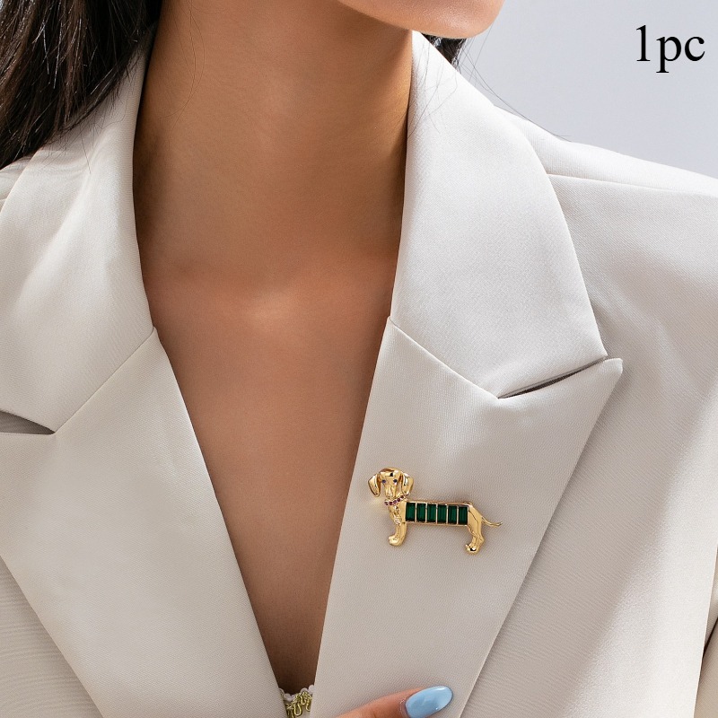 TEMU 1pc Bohemian Pastoral Luxury Green Small Women's Fashion Brooch, Suitable For Daily Wear, , And Vacations