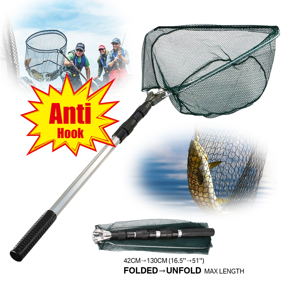 extendable net for fishing streams THKFISH Portable Telescopic Carbon Fiber Landing folding fishing net telescopic fishing