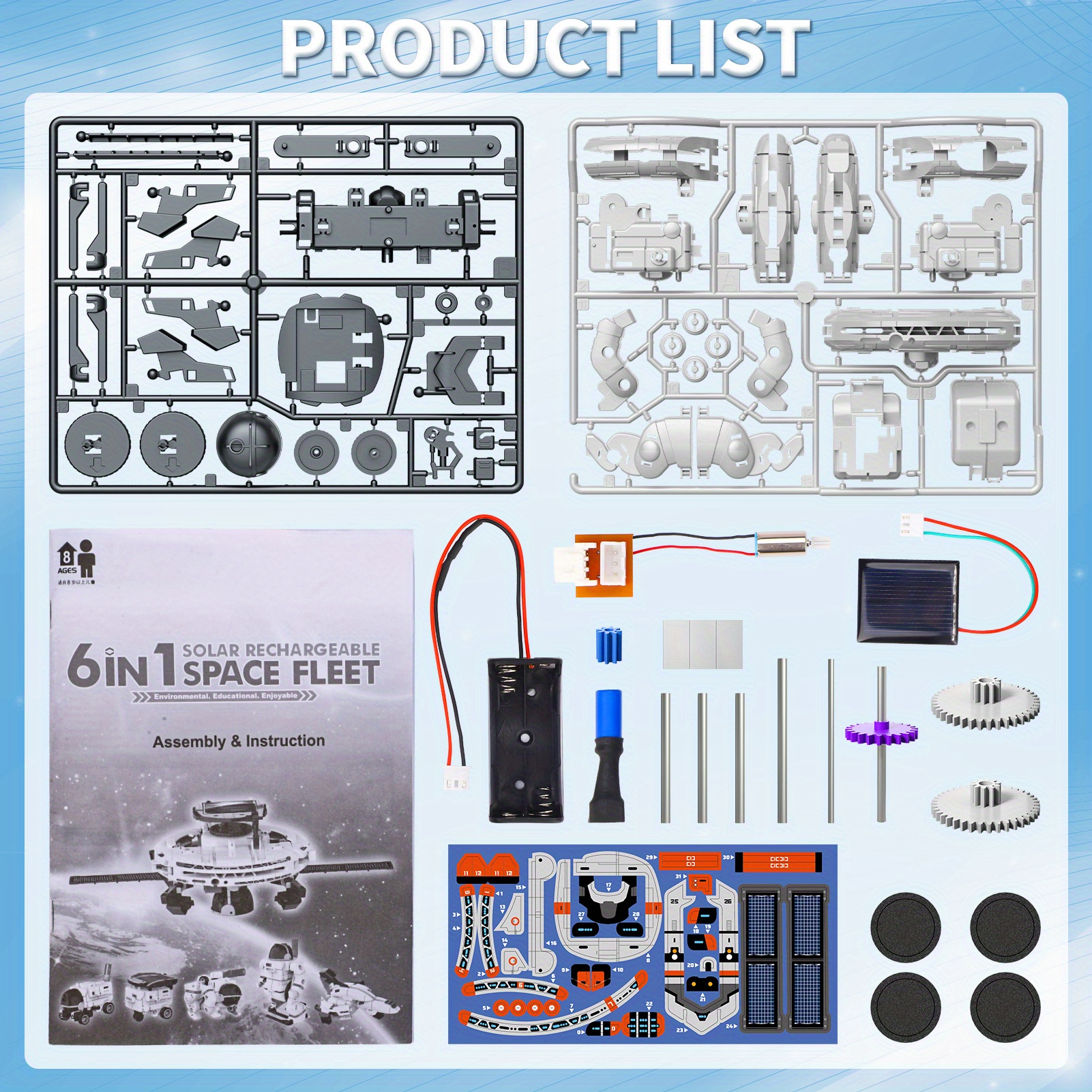 120pcs STEM Building Robots Toy for Kids Ages 8-12, Science Kits, Solar Space Toys Gifts for 8 9 10 11 12 Year Old Teen Boys Girls