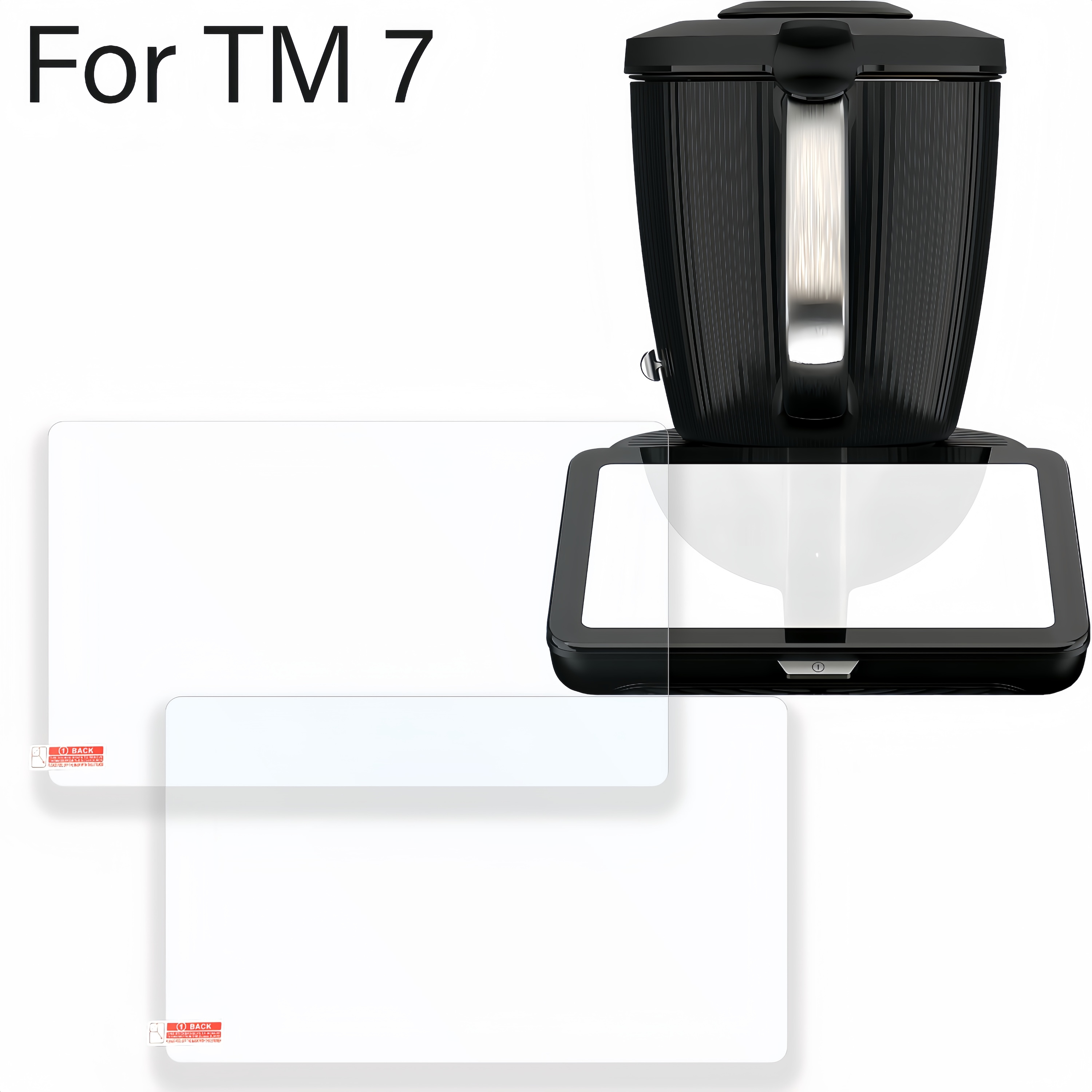 E-shop 2 Stk. TM7 TM6 Displayschutzfolie kompatibel mit TM7 TM6, gehärtetes Glas mit hohem Aluminiumoxidanteil, Mixer-Schutzfolie, Küchenzubehör