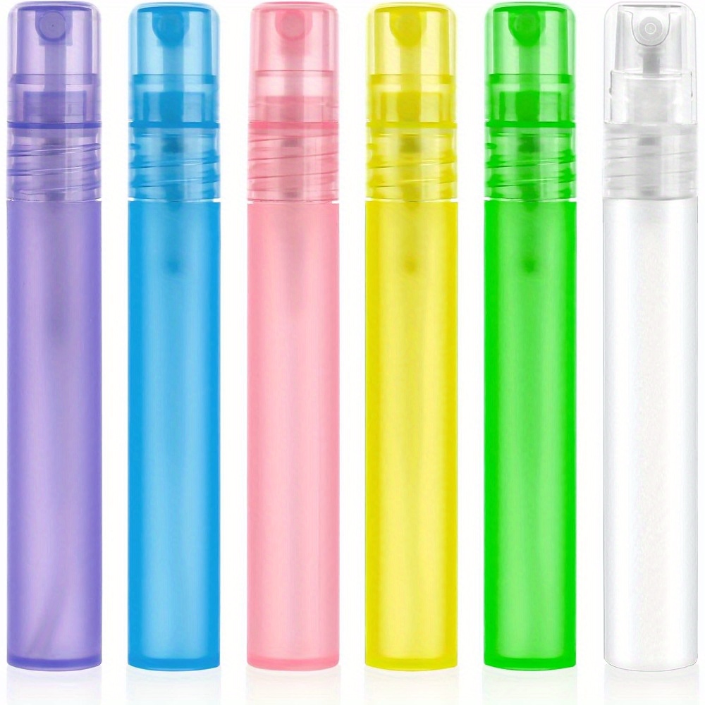 E-shop 6 Stück 10 ml Mini Tragbare Sprühflaschen, Mini Sprühflasche Plastik Tragbare Reiseflasche Feiner Nebel Nachfüllbare Mini Parfümflaschen Klare