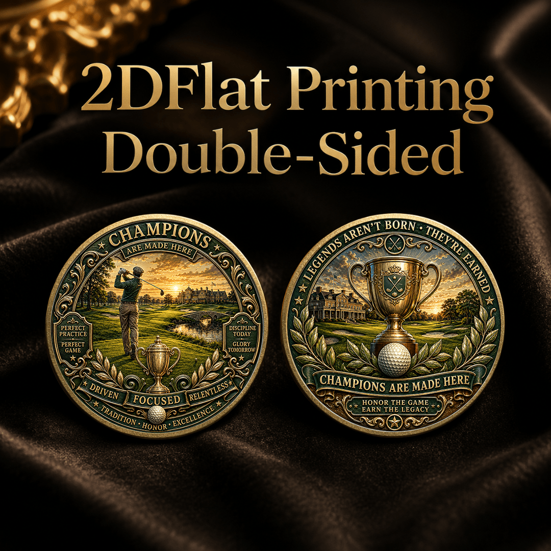 TEMU 2d Flat-printed Swing Commemorative Coin (vintage Challenge Coin), Suitable As A Golf-themed Gift, Sports Enthusiast Gift, Gift, Or As A Desk