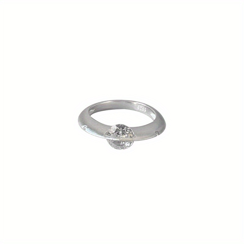 rotating zirconia planet surrounds zirconia ring exuding a fashionable and high end   for women finger ring is fashionable simple and niche   Product details 1