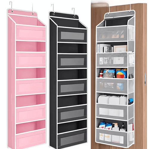 3 4 5 grid multi color storage pockets composite thickened fabric hanging storage box suitable for doors walls bedrooms bathrooms food storage space saving apartment storage solution strong support for heavy objects storage box