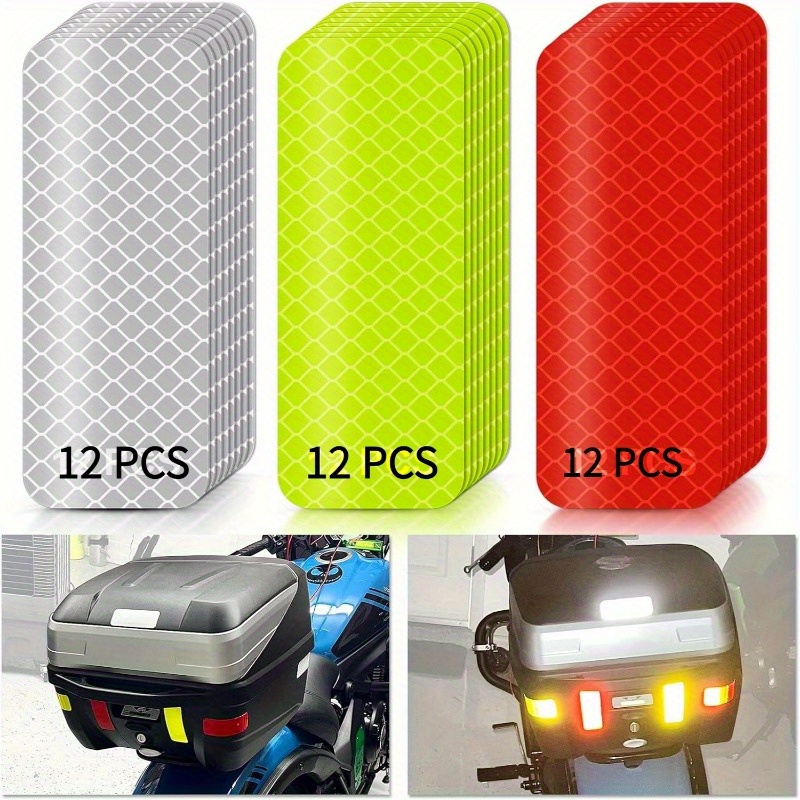 36pcs of bright reflective decals water resistant ideal for vehicles bikes trailers and mailboxes
