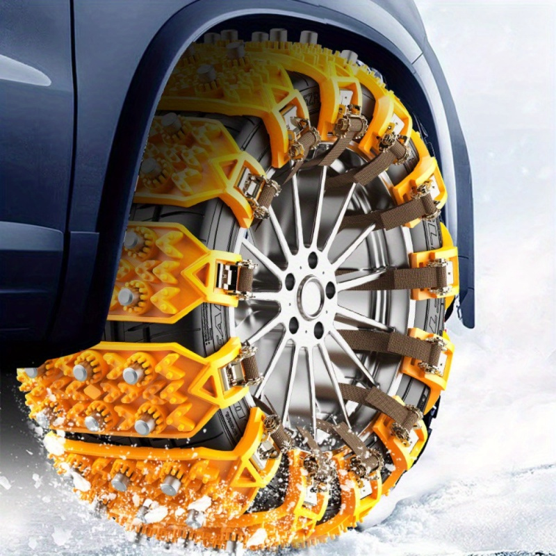 6 rivet strong rubber snow tire chains compatible with all vehicles versatile sturdy and   Product details 5