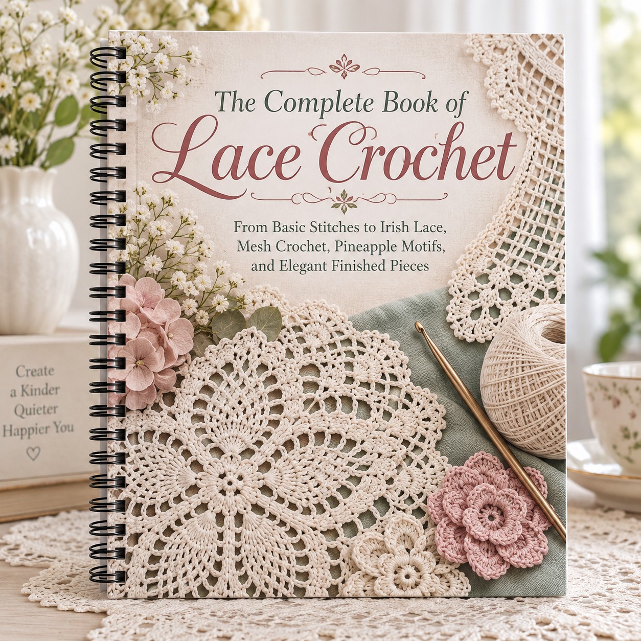 TEMU The Complete Book Of Lace Crochet: From Basic Stitches To Irish Lace, Mesh Crochet, Pineapple Motifs, And Elegant Finished Pieces