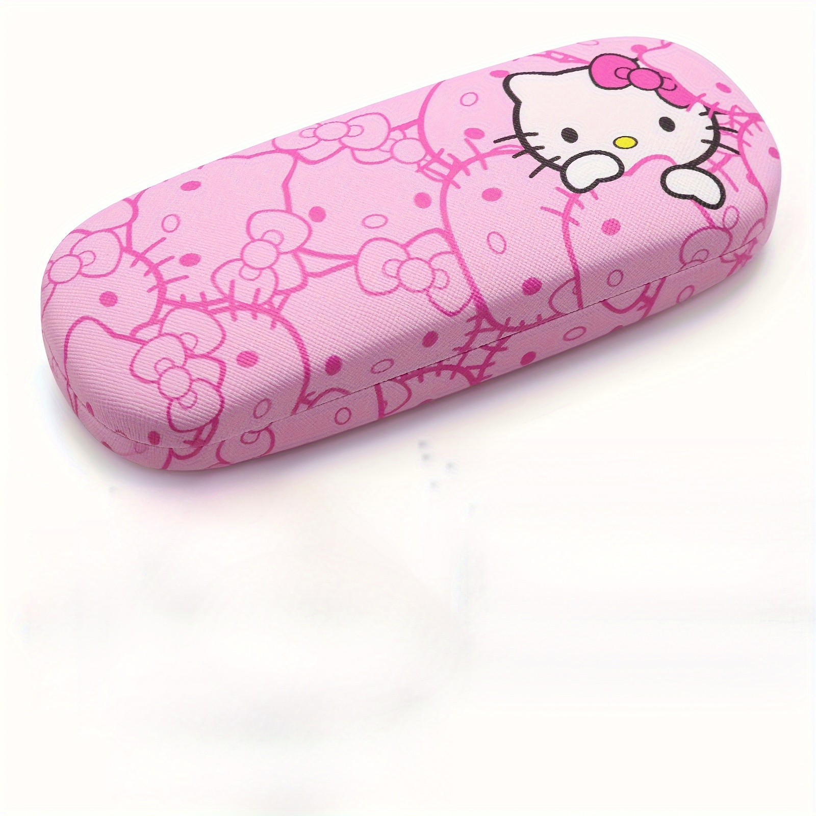 Image of Ip Portable Eyeglass Case, Stylish And High-end Portable Eyewear Storage Box, Hello Kitty Print Design, Lightweight And Durable, Pressure-resistant And Drop-proof, For