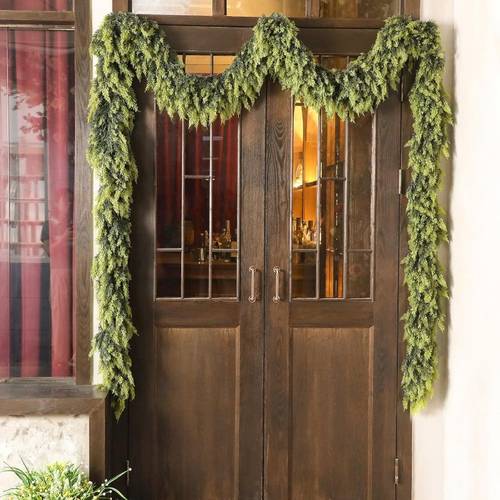 72 inch luxurious cedar garland soft lifelike touch uv protection fade resistant ideal for christmas tree thanksgiving table centerpiece autumn seasonal decor styling party wreath art craft supplies