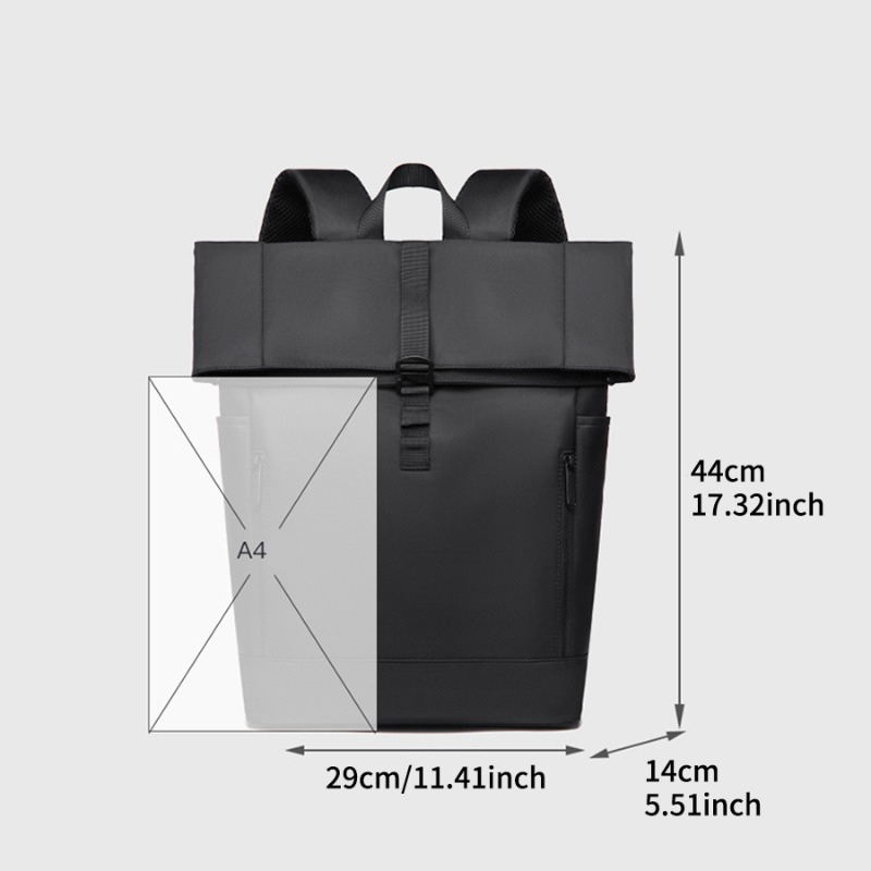 Multifunctional Travel Backpack | Durable Roll-Top Design, Expandable, Large Capacity, Ideal For Daily Commute And Outdoor Leisure, Pledun Brand, Unisex