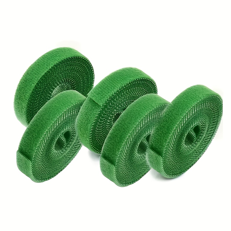 TEMU 5 unidades de autoadhesivas para plantas - Soporte de jardinería flexible verde, adecuado para enredaderas, y cables. Cinta adhesiva versátil de