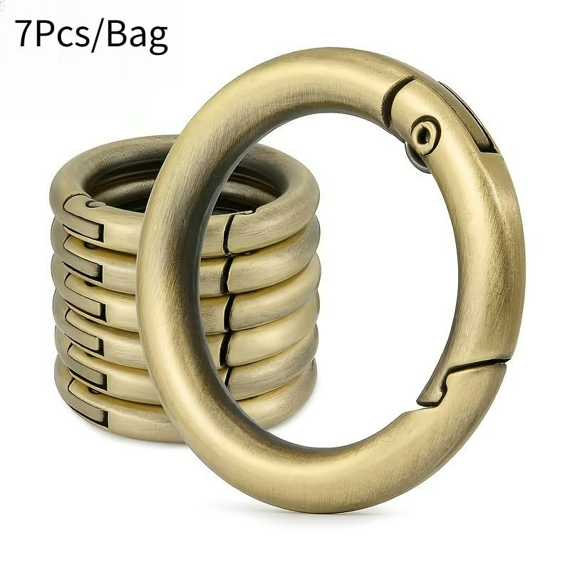 TEMU 7 pezzi/sacchetto a molla color con O-Ring di ispessito, portachiavi resistente con ; per custodie chiavi, accessori per di borse, creazione di