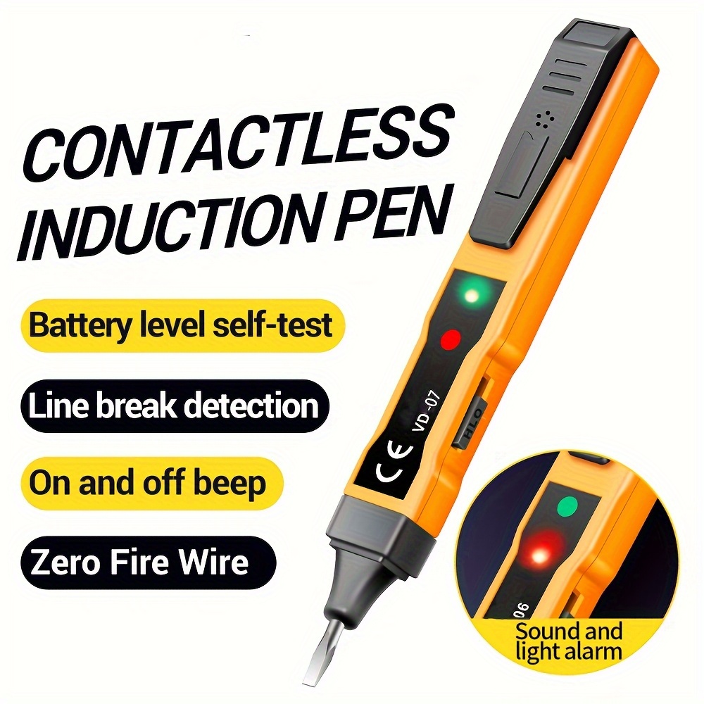 continuity voltage detector pen non contact inductive ac   voltage meter electric compact pen voltage battery test pencil