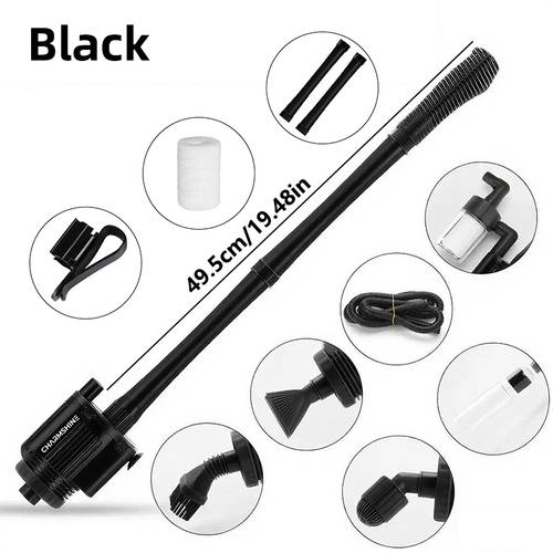 aquarium pebble cleaner electric automatic detachable automatic water pump with 6 functions suitable for aquariums ranging from 10 to 200 gallons water change device sand and algae cleaner filter changer 110 volts 28 watts
