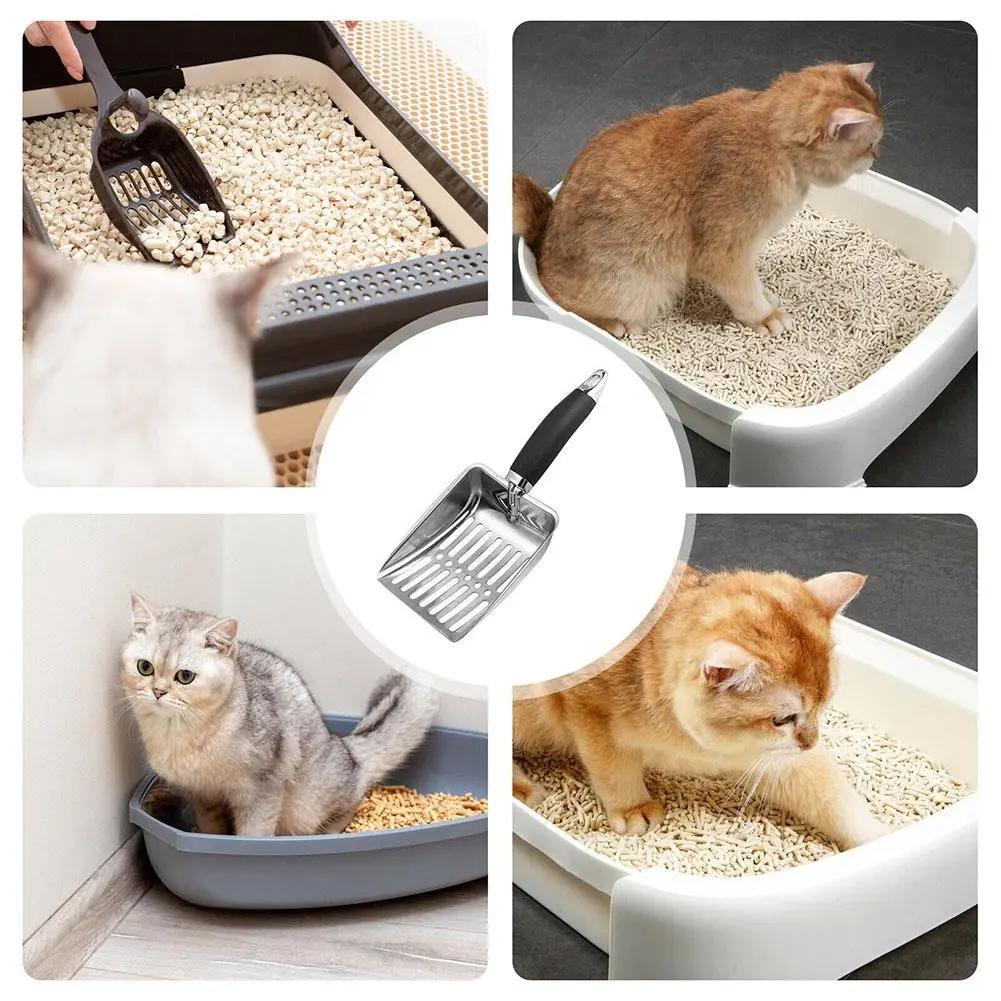 1pc stainless steel cat   with long handle   sand leakage design ideal for cat litter cleaning pet waste removal tool Product details 13