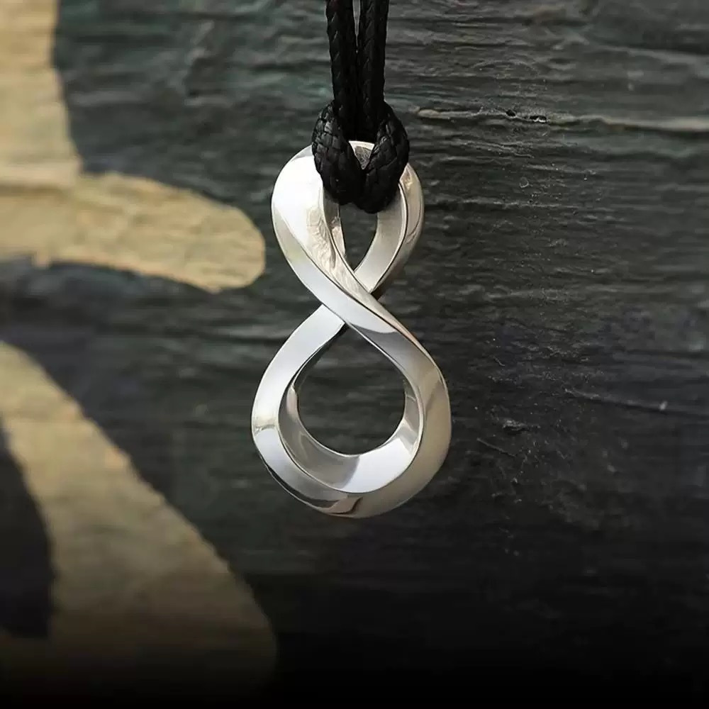 Men's Mobius Strip Infinite Symbol Collarbone Chain Necklace