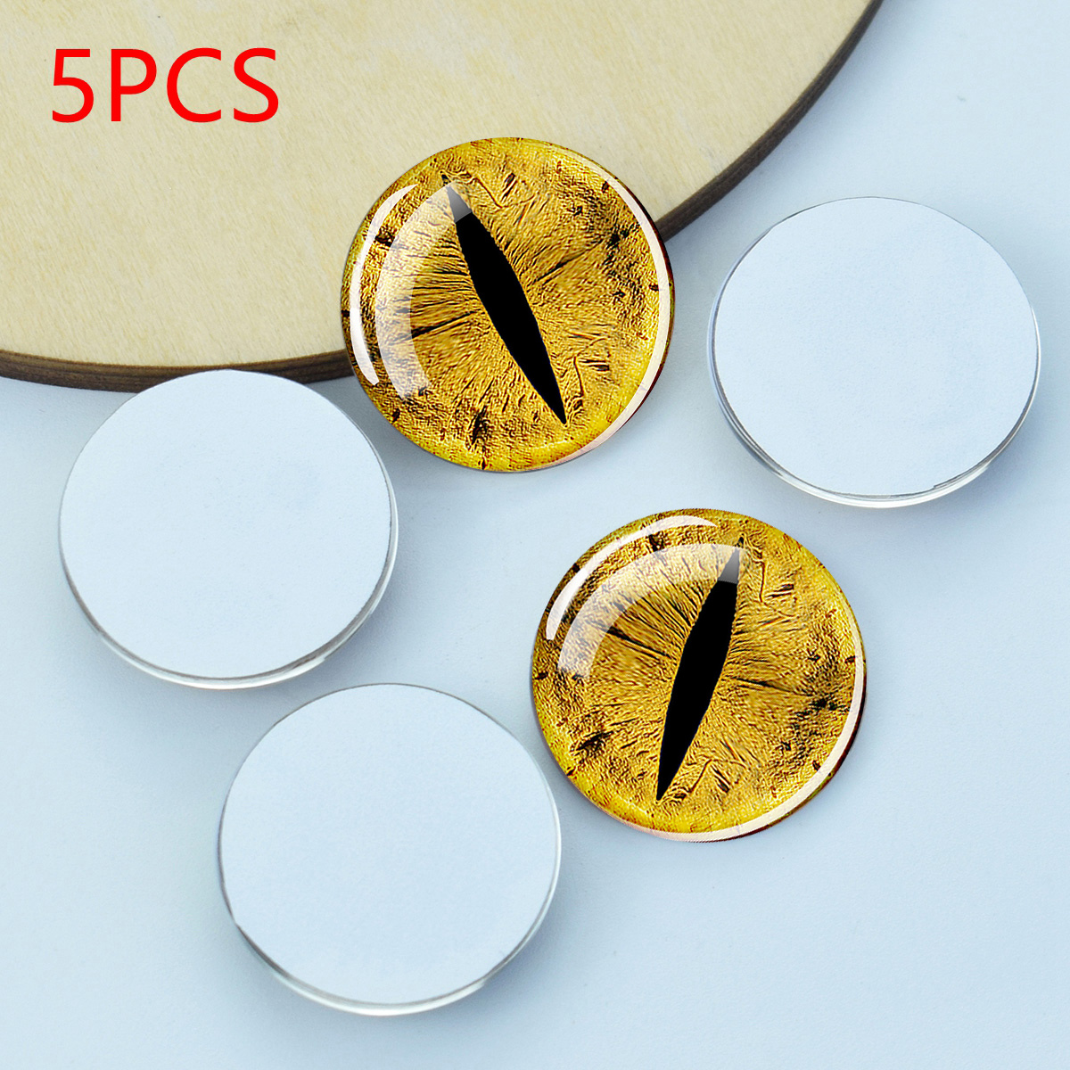 TEMU Set da 5 pezzi cabochon in vetro con motivo da 25mm, ciondolo a , motivo a cupola fai da te, forniture per creazione di gioielli
