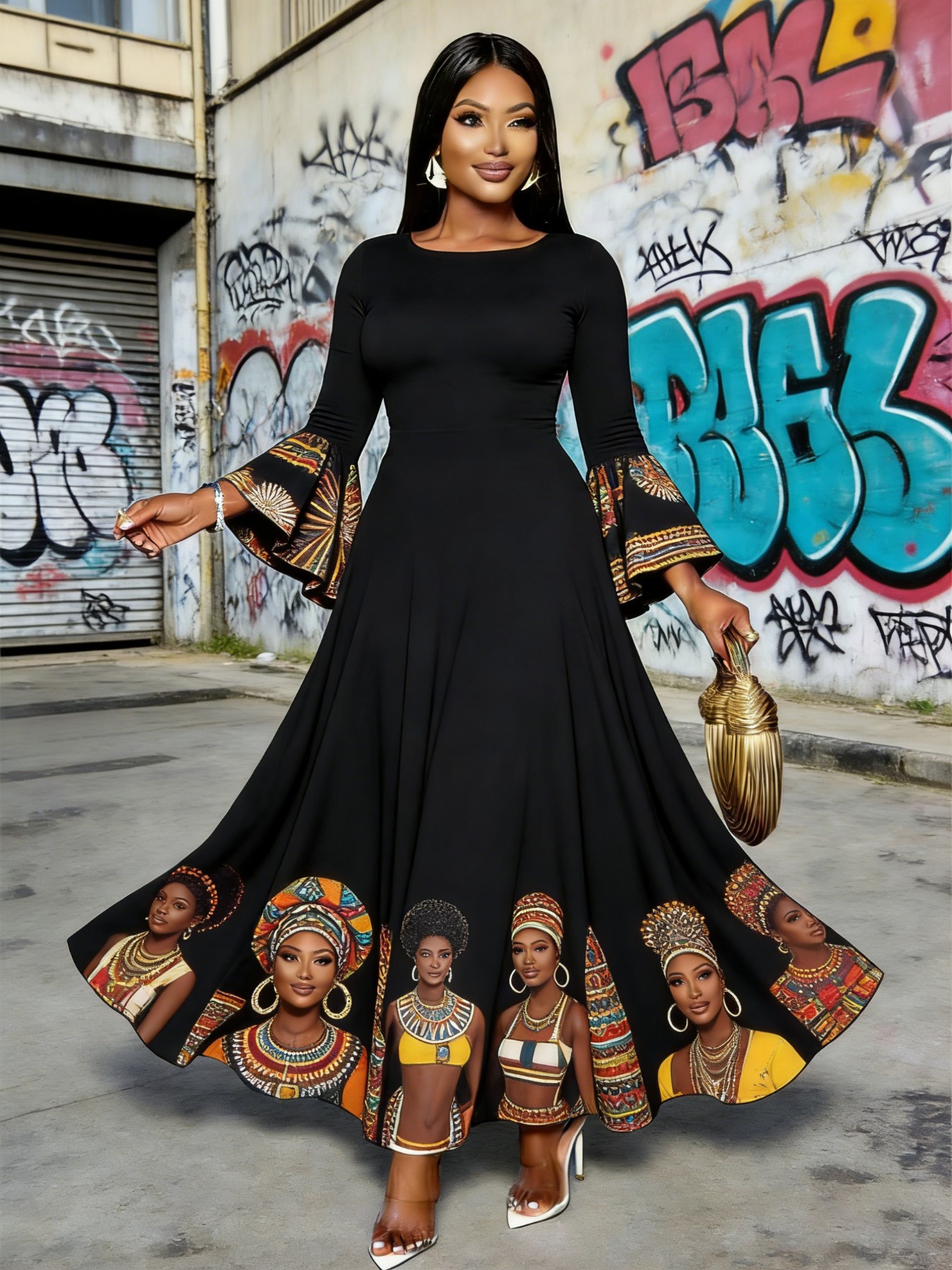 african dresses sold on Temu United States