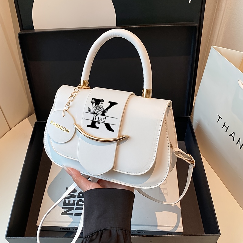TEMU Personalized Custom Crossbody Bag, Large Capacity, Trendy Style, Fashionable Texture, Vintage Niche, Solid Color Casual Crossbody Shoulder Bag,