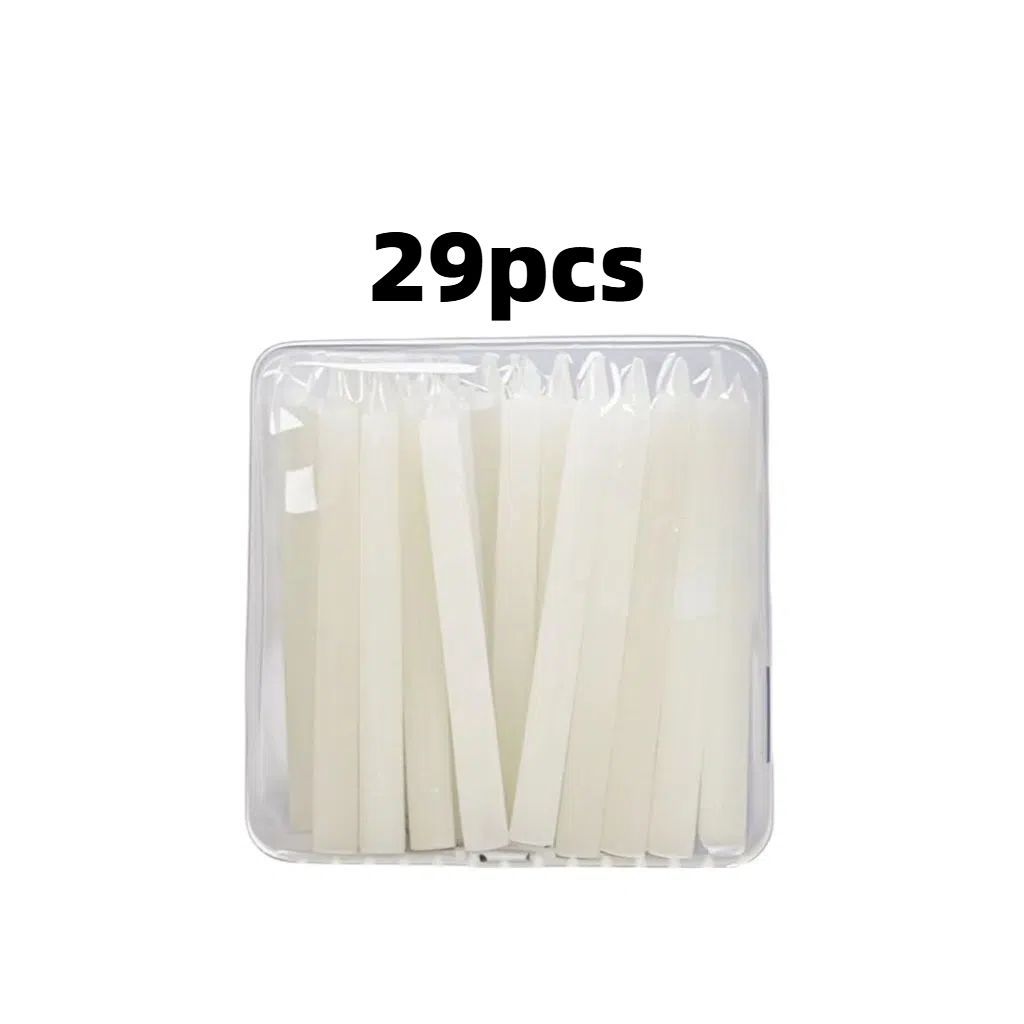 29pcs Mini White Magic Candles, 4.33*0.2 Inch, Plastic