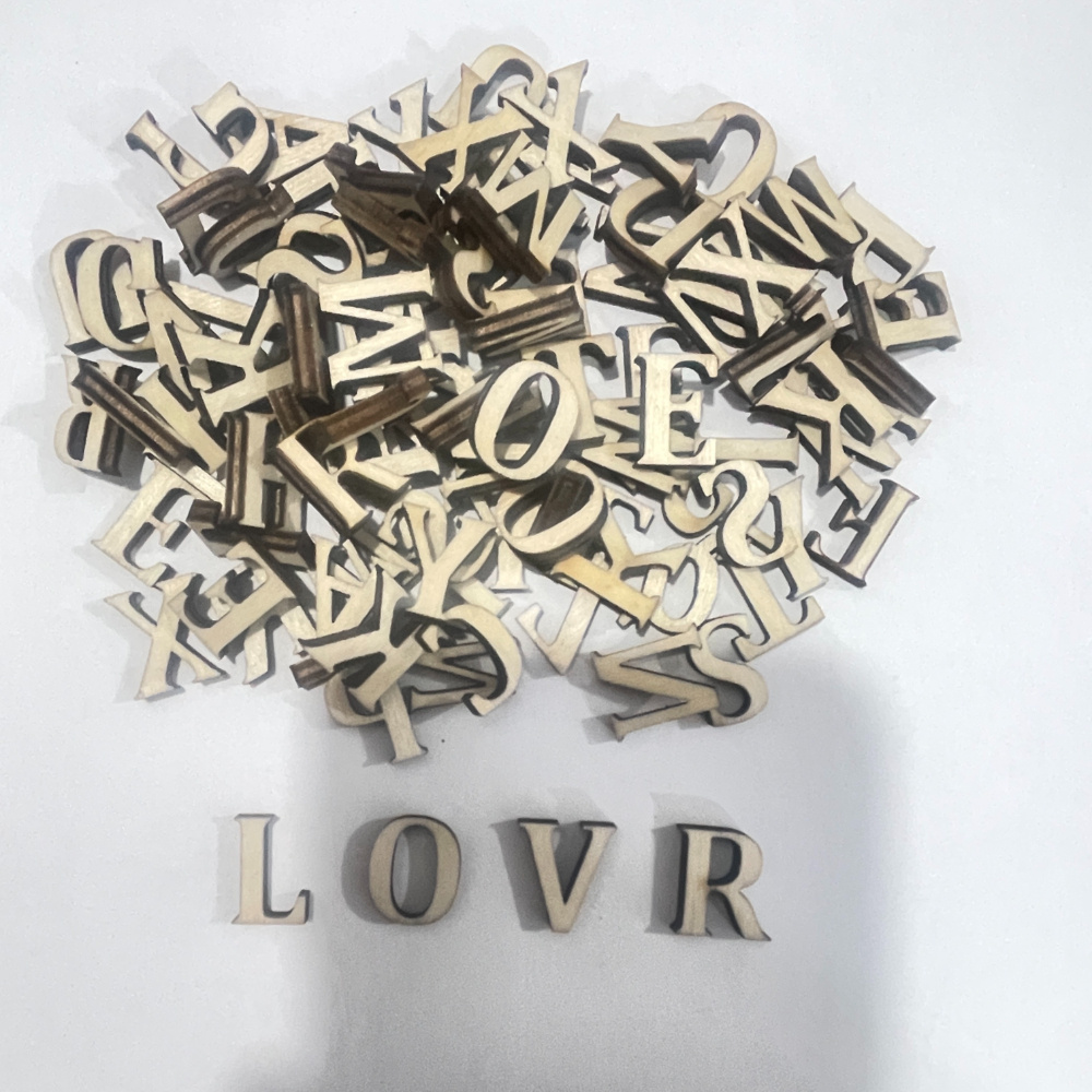 

10 Lettres En Bois, Mini Lettres En Bois de A À Z, Lettres En Bois Vides, Matériaux D'Art Et D'artisanat DIY