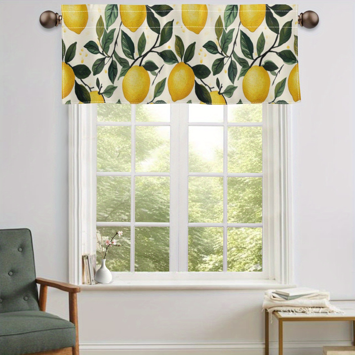 

Pattern - Curtain Valance - 54" Polyester For And - Printed Rod - Non-woven For Christmas And