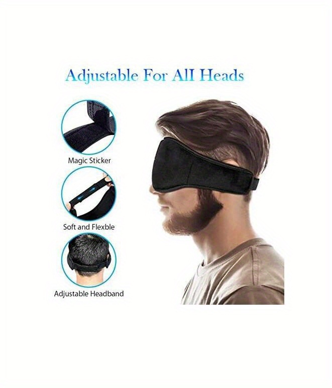 wireless   sleep eye mask headphones music soft light blocking sleeping memory foam travel relaxation valentines day gift for women and men Product details 3