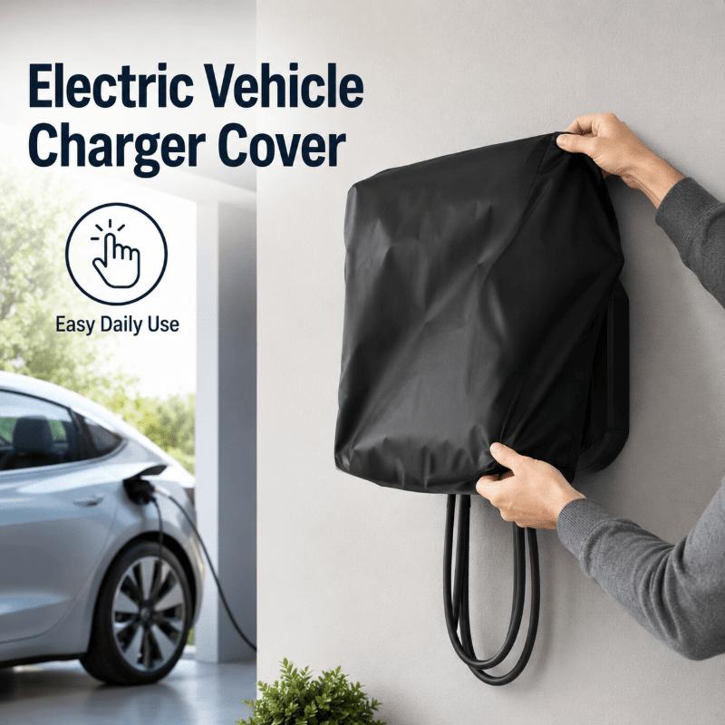 TEMU Latest Electric Vehicle Charging Station Cover, Suitable For Charger Bases, Electric Vehicle Charger Plug Protective Cover.
