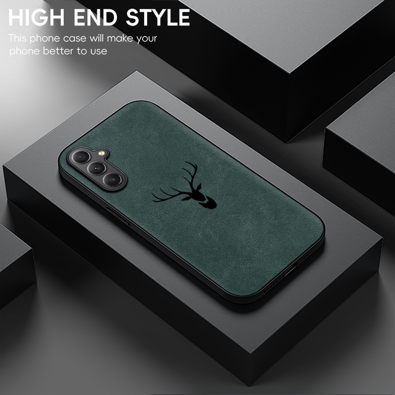 TEMU Phone Case - Premium Faux Leather Phone Cover Designed For For Galaxy A Models, Featuring A Protective And High-quality Design With A Head Motif