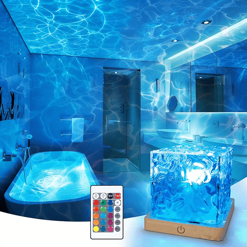 16 color water wave night light remote control usb plug in suitable for night lights projection lights valentines day atmosphere lights desk