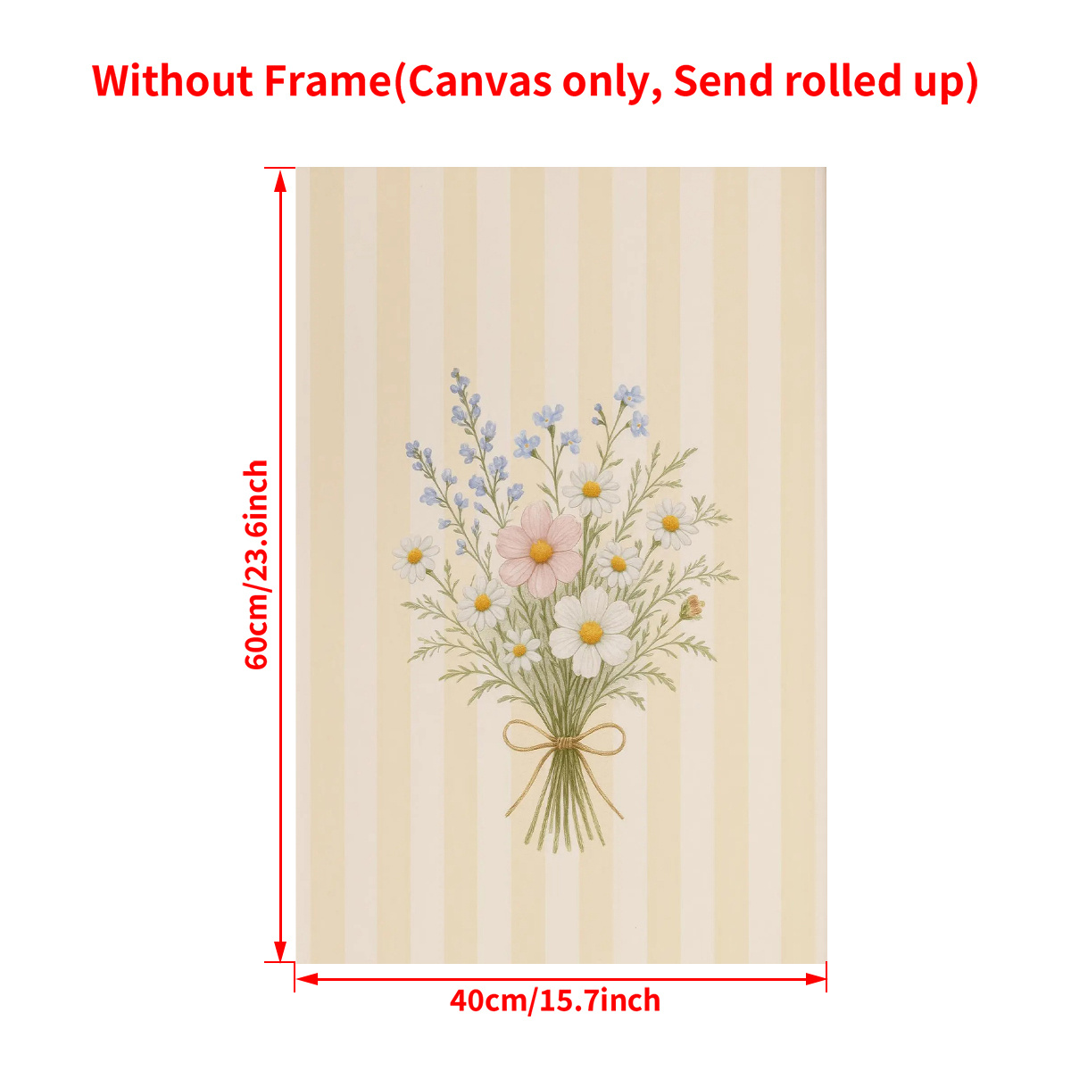TEMU 1pc Vintage Flower Bouquet Pastel Botanical Cottagecore Wall Art Print Poster Ideal Gift Artwork For Bedroom Office Bathroom Home Wall Decor, No