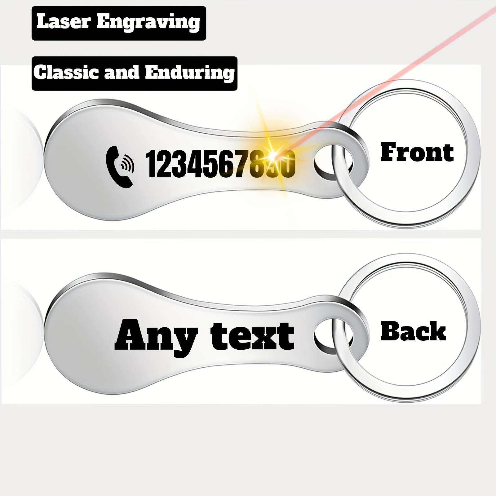 1pc Custom Phone Number Stainless Steel Shopping Cart Token Keychain, Personalize Your Phone Number Or Text, Durable Anti-lost Design, Stylish And Practical Men's Additions, Event