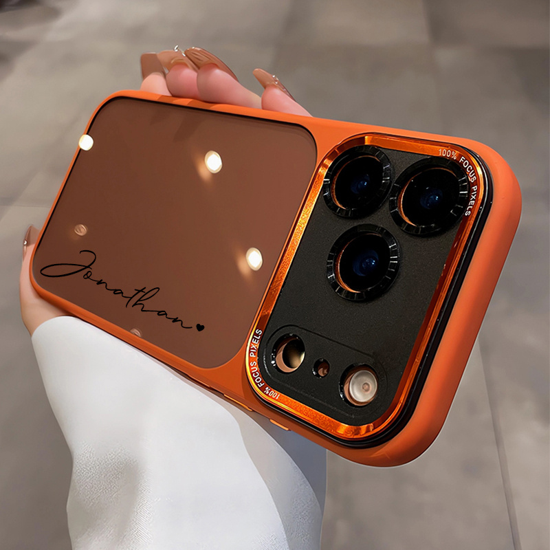 E-shop Handyhülle: DIY personalisierbar mit eigenem Namen Text, neues minimalistisches Design, passend für iPhone 17 Pro Max/17 Pro/16 Pro Max/16 Pro