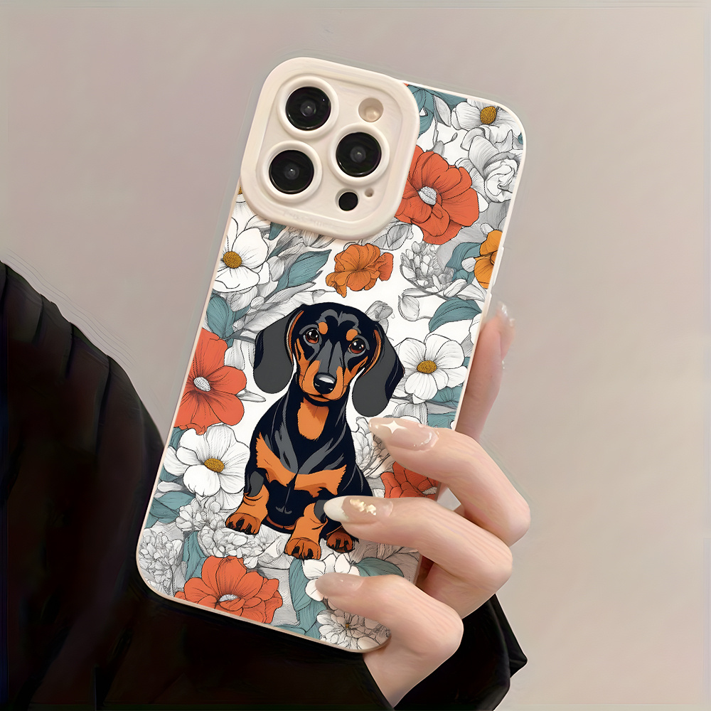 adorable dachshund dog aesthetic round shockproof Temu Ireland