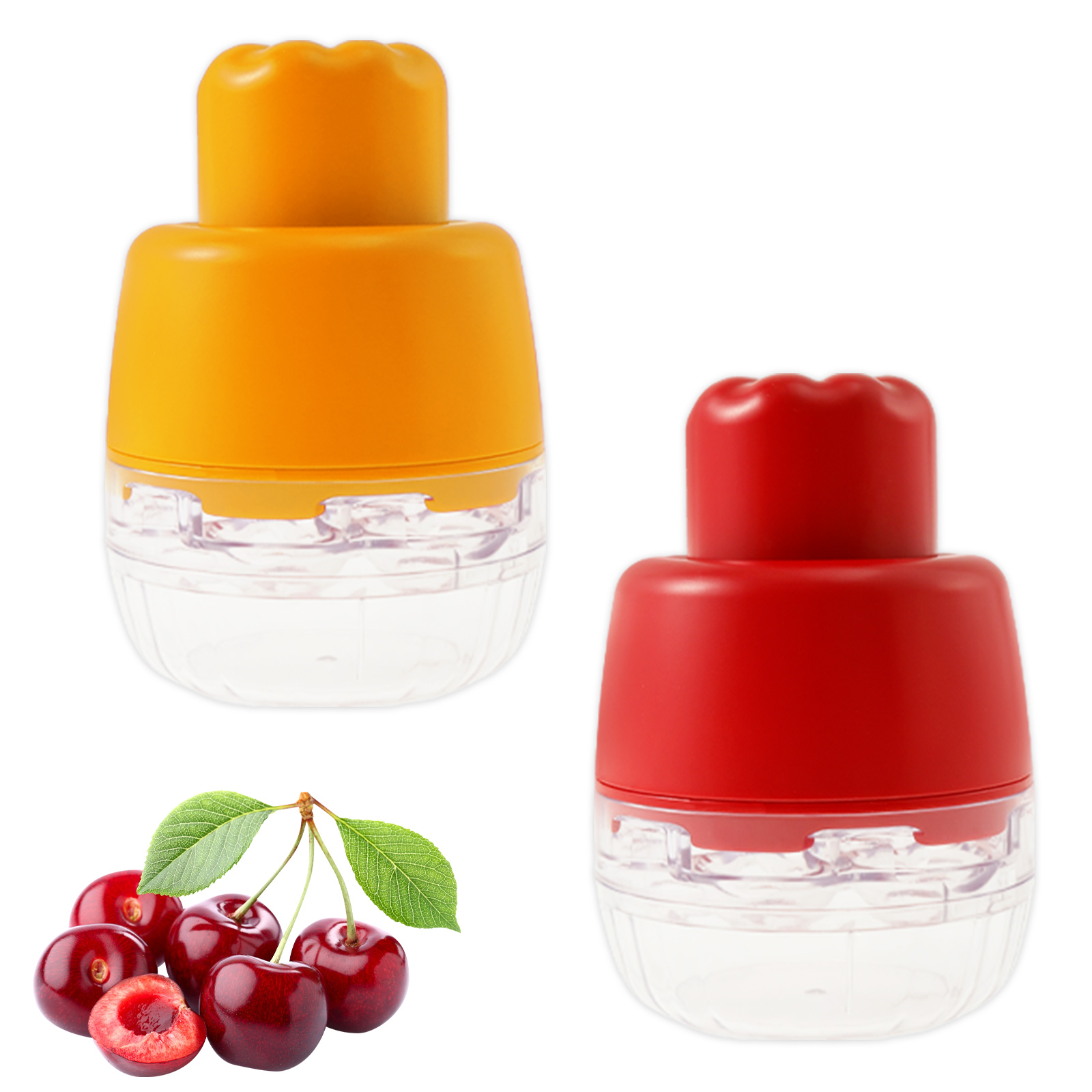 Set Of 2 Portable Cherry Pitting Tools With , Designed For Easy Removal Of Cherry Pits. Ideal For Use During Picnics And Camping, This Compact Fruit Seed Remover Extracts Cherry Stones
