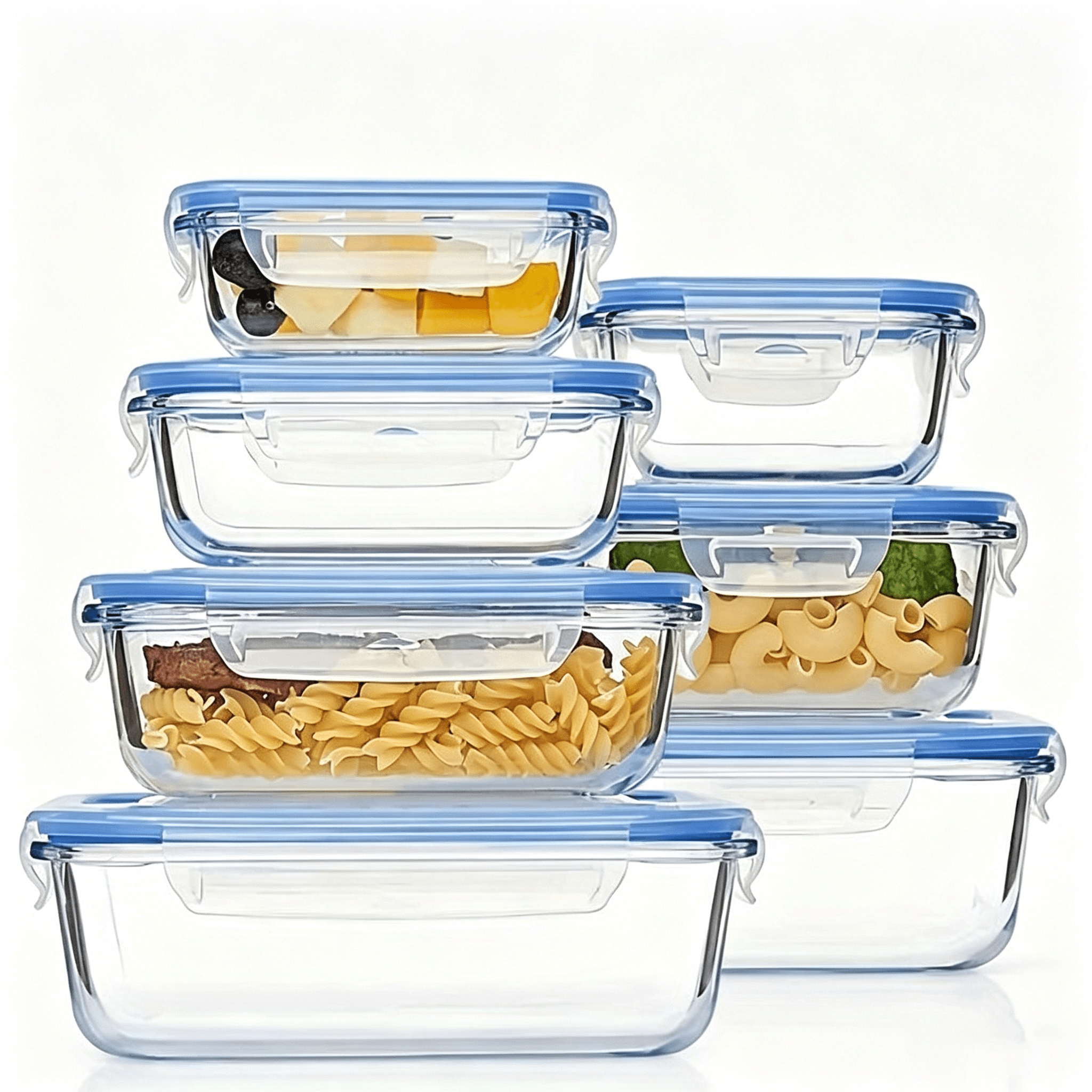 Image of Household Glass Fresh-keeping Box With , Odorless, Bento Box, Camping Food Storage Container, Microwave And Refrigerator Safe, Glass Container For Storing Fruits, Vegetables, And Cooked Food