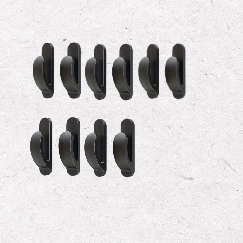 TEMU Set Of 10 Handy Black Self-stick Hooks Designed For Vehicles, Perfect For Organizing Bags And Wallets. Ideal Gifts For Occasions Like Easter, 's