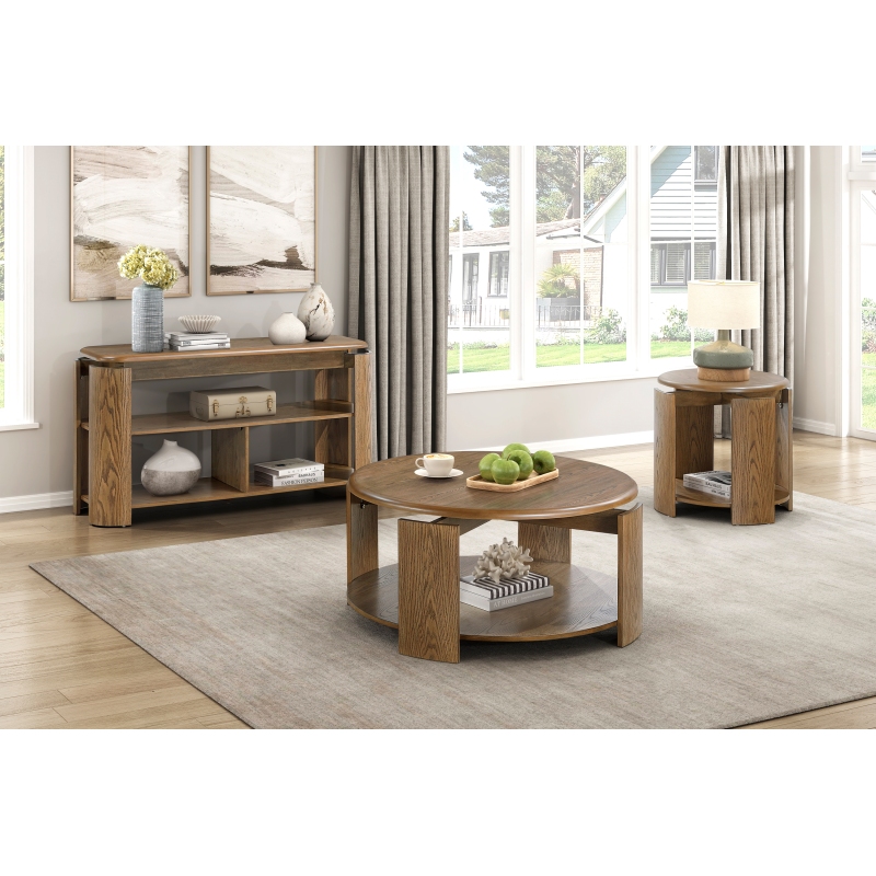 3-Piece Occasional Table Set - Swivel Coffee, End & Sofa Tables