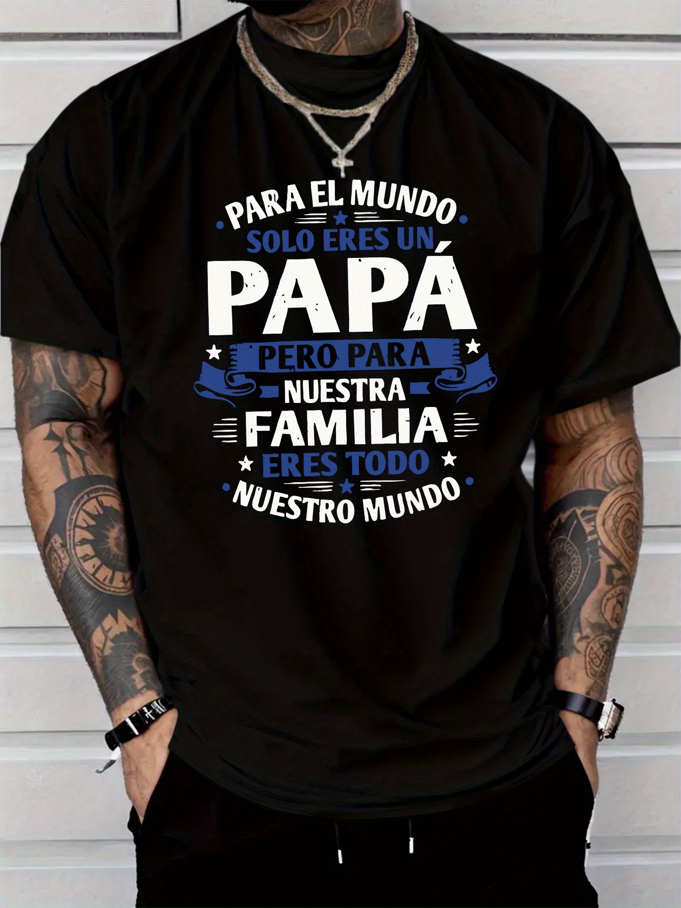 mens casual fashion style short sleeved t shirt dad is   letter print polyester fiber lightweight 180 g m regular fit round neck comfortable elastic summer fashion t shirt casual   fashion clothing as a gift