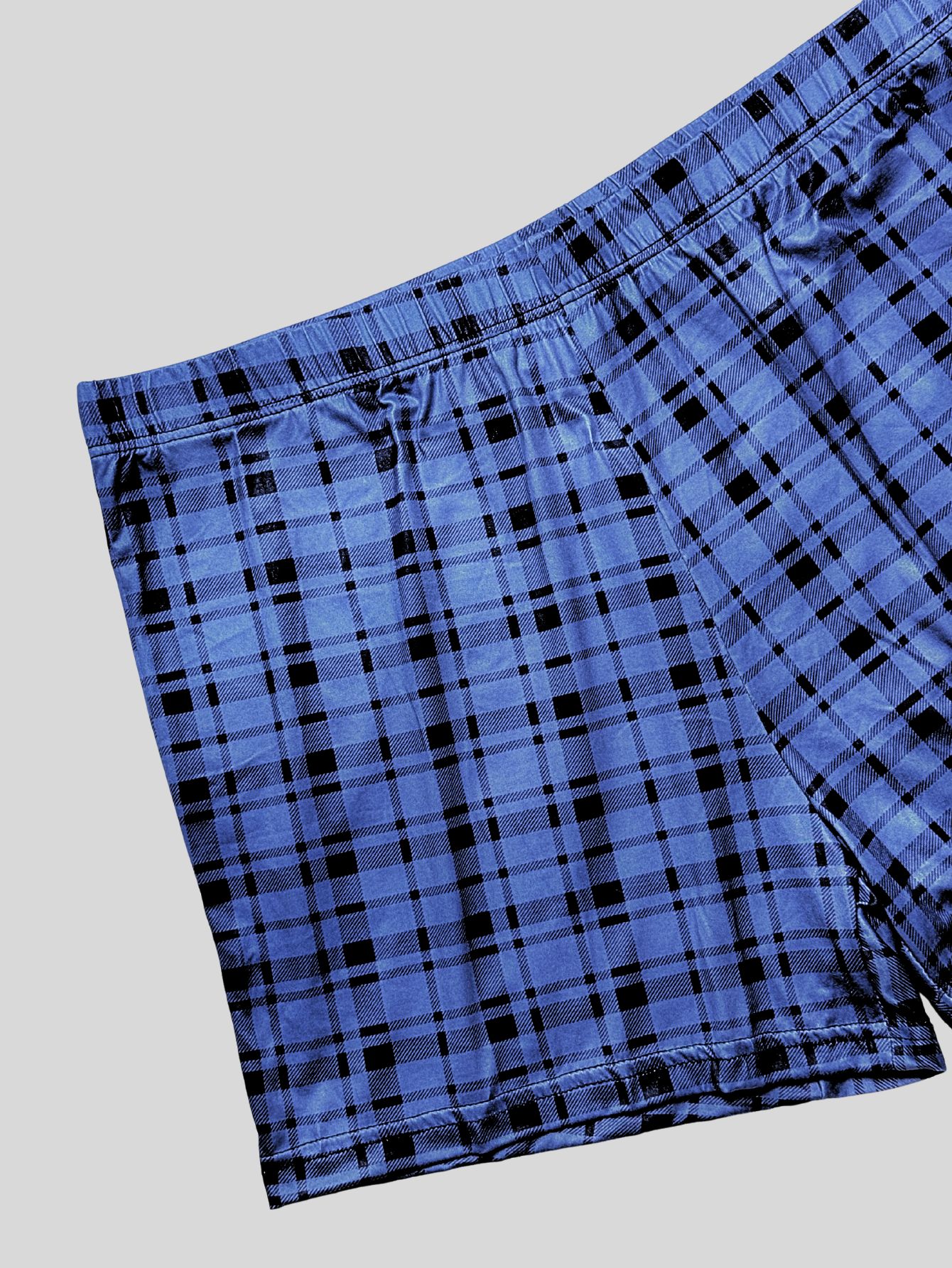 4pcs Random Men's Plaid Pattern Lounge Shorts